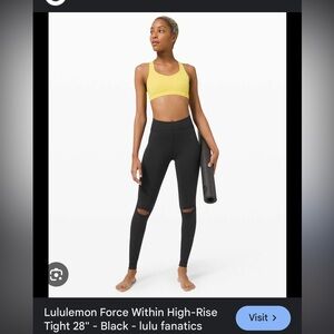 Lululemon leggings with knee slits